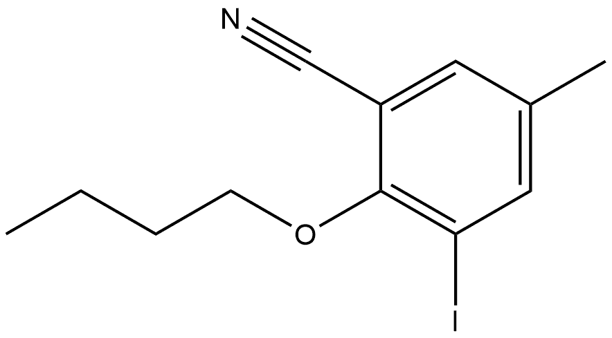 2-Butoxy-3-iodo-5-methylbenzonitrile Structure