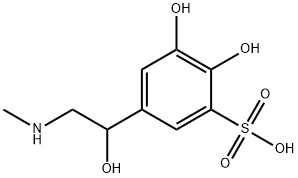 Benzenesulfonic acid, 2,3-dihydroxy-5-[1-hydroxy-2-(methylamino)ethyl]- Structure