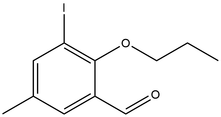 3-Iodo-5-methyl-2-propoxybenzaldehyde Structure