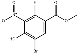 Benzoic acid, 5-bromo-2-fluoro-4-hydroxy-3-nitro-, methyl ester 구조식 이미지