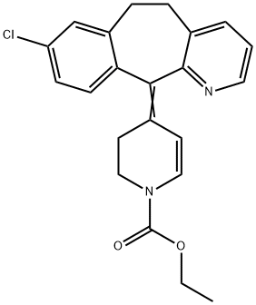 1(2H)-Pyridinecarboxylic acid, 4-(8-chloro-5,6-dihydro-11H-benzo[5,6]cyclohepta[1,2-b]pyridin-11-ylidene)-3,4-dihydro-, ethyl ester Structure