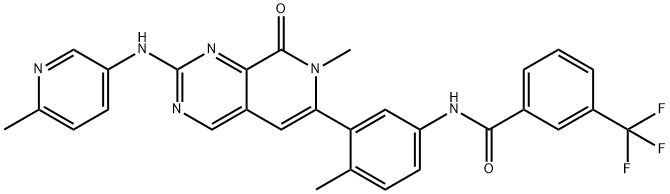 N-[3-[7,8-Dihydro-7-methyl-2-[(6-methyl-3-pyridinyl)amino]-8-oxopyrido[3,4-d]pyrimidin-6-yl]-4-methylphenyl]-3-(trifluoromethyl)benzamide Structure