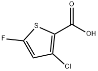 2-Thiophenecarboxylic acid, 3-chloro-5-fluoro- Structure