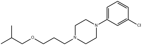 Piperazine, 1-(3-chlorophenyl)-4-[3-(2-methylpropoxy)propyl]- 구조식 이미지