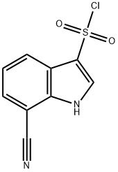 7-cyano-1H-indole-3-sulfonyl chloride 구조식 이미지