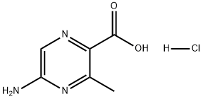 2-Pyrazinecarboxylic acid, 5-amino-3-methyl-, hydrochloride (1:1) 구조식 이미지