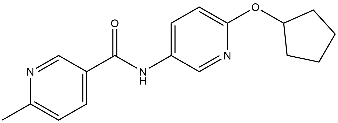 N-[6-(Cyclopentyloxy)-3-pyridinyl]-6-methyl-3-pyridinecarboxamide Structure