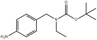 Carbamic acid, N-[(4-aminophenyl)methyl]-N-ethyl-, 1,1-dimethylethyl ester Structure