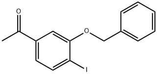 Ethanone, 1-[4-iodo-3-(phenylmethoxy)phenyl]- Structure