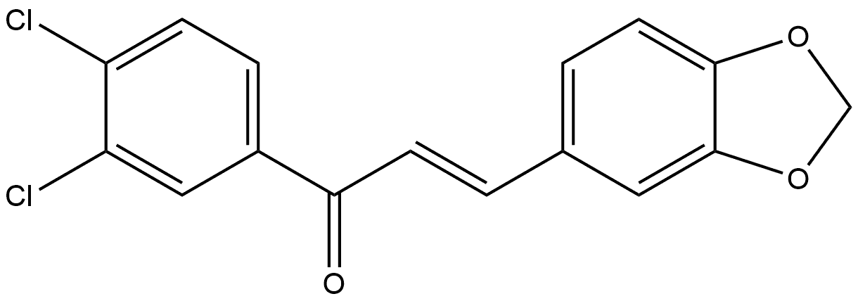 (2E)-3-(1,3-Benzodioxol-5-yl)-1-(3,4-dichlorophenyl)-2-propen-1-one Structure