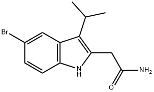 1H-Indole-2-acetamide, 5-bromo-3-(1-methylethyl)- Structure