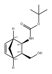 Carbamic acid, [(1R,2R,3S,4S)-3-(hydroxymethyl)bicyclo[2.2.1]hept-5-en-2-yl]-, 1,1-dimethylethyl ester, rel- (9CI) Structure