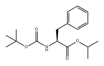 L-Phenylalanine, N-[(1,1-dimethylethoxy)carbonyl]-, 1-methylethyl ester 구조식 이미지