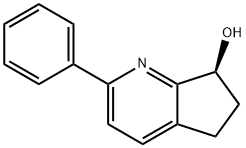 5H-Cyclopenta[b]pyridin-7-ol, 6,7-dihydro-2-phenyl-, (7S)- Structure