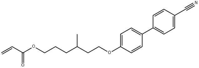 (S)-6-(4'-Cyanobiphenyl-4-yloxy)-4-methylhexyl acrylate 구조식 이미지