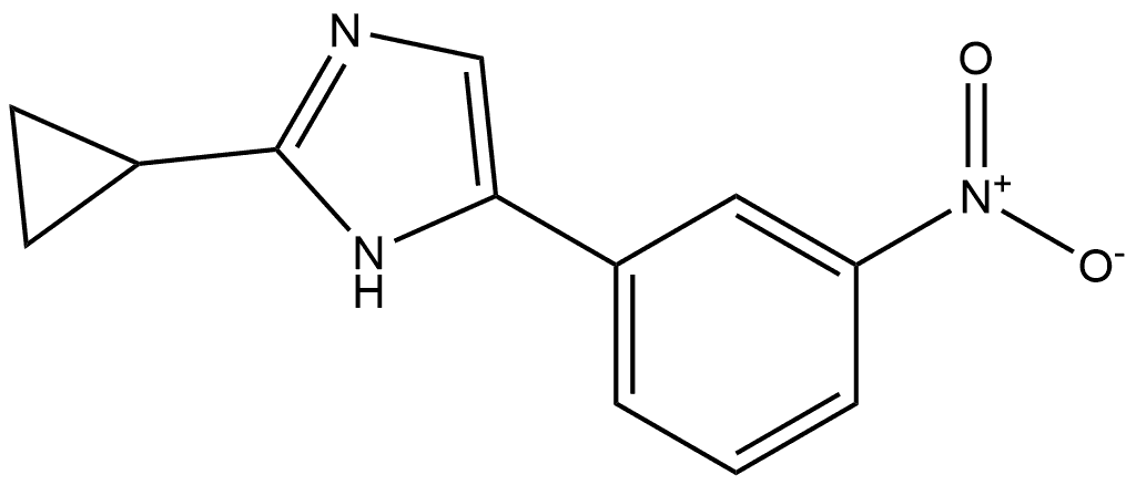 2-Cyclopropyl-5-(3-nitrophenyl)-1H-imidazole 구조식 이미지