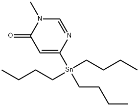 4(3H)-Pyrimidinone, 3-methyl-6-(tributylstannyl)- 구조식 이미지