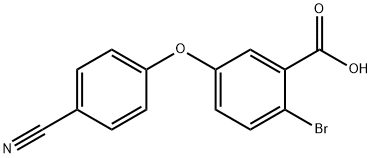 Benzoic acid, 2-bromo-5-(4-cyanophenoxy)- Structure