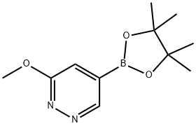 Pyridazine, 3-methoxy-5-(4,4,5,5-tetramethyl-1,3,2-dioxaborolan-2-yl)- Structure