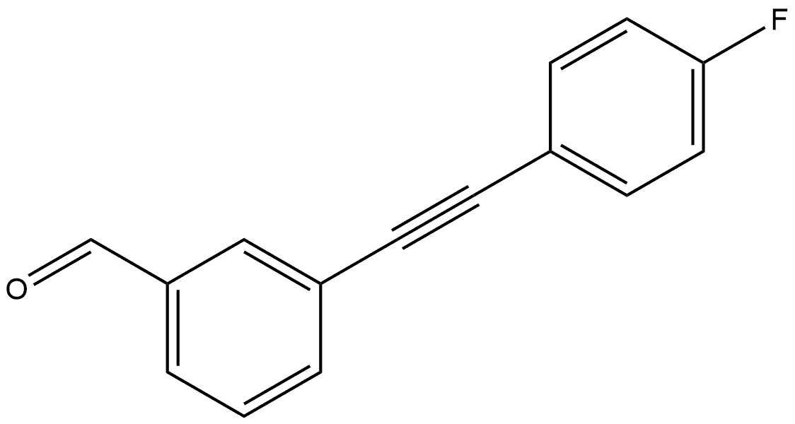 3-[2-(4-Fluorophenyl)ethynyl]benzaldehyde Structure