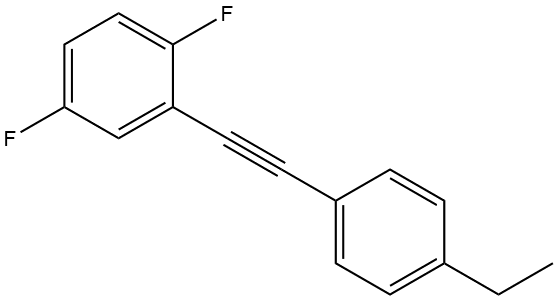 2-[2-(4-Ethylphenyl)ethynyl]-1,4-difluorobenzene Structure