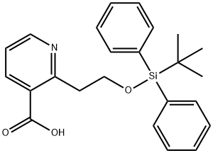 3-Pyridinecarboxylic acid, 2-[2-[[(1,1-dimethylethyl)diphenylsilyl]oxy]ethyl]- Structure