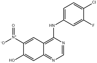 7-Quinazolinol, 4-[(4-chloro-3-fluorophenyl)amino]-6-nitro- Structure