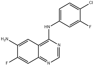 4,6-Quinazolinediamine, N4-(4-chloro-3-fluorophenyl)-7-fluoro- 구조식 이미지