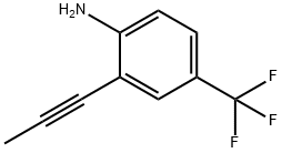 2-(1-Propyn-1-yl)-4-(trifluoromethyl)benzenamine Structure