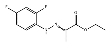 Propanoic acid, 2-[2-(2,4-difluorophenyl)hydrazinylidene]-, ethyl ester 구조식 이미지