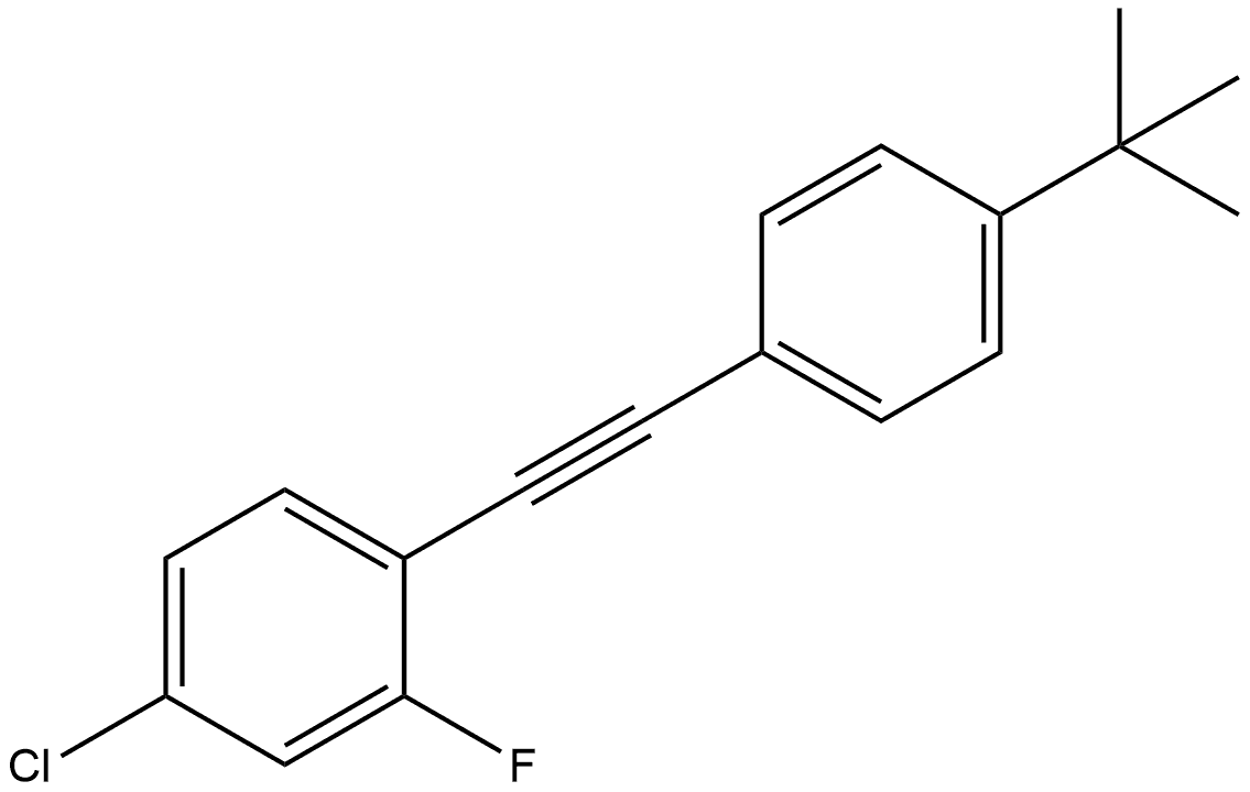 4-Chloro-1-[2-[4-(1,1-dimethylethyl)phenyl]ethynyl]-2-fluorobenzene Structure