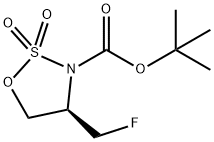 tert-butyl (R)-4-(fluoromethyl)-1,2,3-oxathiazolidine-3-carboxylate 2,2-dioxide Structure