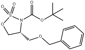 1,2,3-Oxathiazolidine-3-carboxylic acid, 4-[(phenylmethoxy)methyl]-, 1,1-dimethylethyl ester, 2,2-dioxide, (4R)- 구조식 이미지