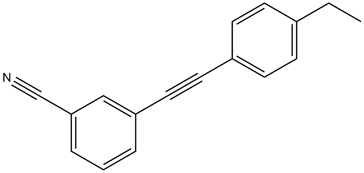 3-[2-(4-Ethylphenyl)ethynyl]benzonitrile Structure