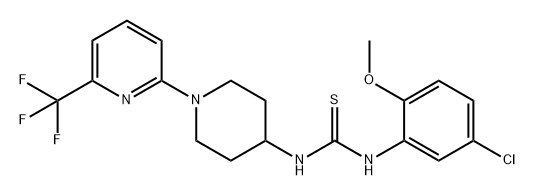 Thiourea, N-(5-chloro-2-methoxyphenyl)-N'-[1-[6-(trifluoromethyl)-2-pyridinyl]-4-piperidinyl]- Structure