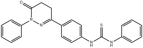 Thiourea, N-phenyl-N'-[4-(1,4,5,6-tetrahydro-6-oxo-1-phenyl-3-pyridazinyl)phenyl]- Structure