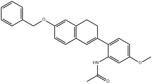 Acetamide, N-[2-[3,4-dihydro-6-(phenylmethoxy)-2-naphthalenyl]-5-methoxyphenyl]- Structure