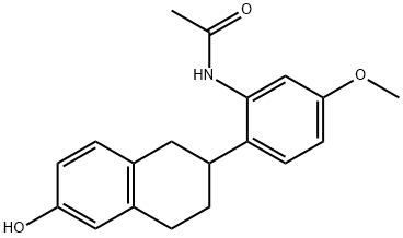 Acetamide, N-[5-methoxy-2-(1,2,3,4-tetrahydro-6-hydroxy-2-naphthalenyl)phenyl]- Structure