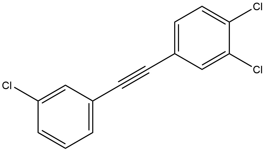 1,2-Dichloro-4-[2-(3-chlorophenyl)ethynyl]benzene Structure