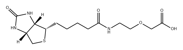 Acetic acid, 2-[2-[[5-[(3aS,4S,6aR)-hexahydro-2-oxo-1H-thieno[3,4-d]imidazol-4-yl]-1-oxopentyl]amino]ethoxy]- Structure