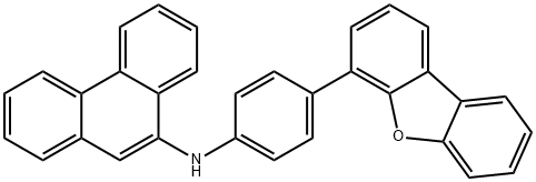 9-Phenanthrenamine, N-[4-(4-dibenzofuranyl)phenyl]- Structure