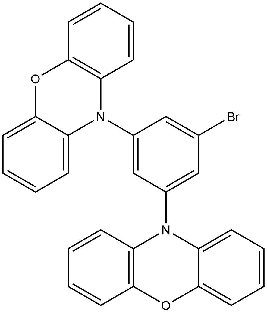 10H-Phenoxazine, 10,10′-(5-bromo-1,3-phenylene)bis- Structure