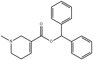 3-Pyridinecarboxylic acid, 1,2,5,6-tetrahydro-1-methyl-, diphenylmethyl ester Structure