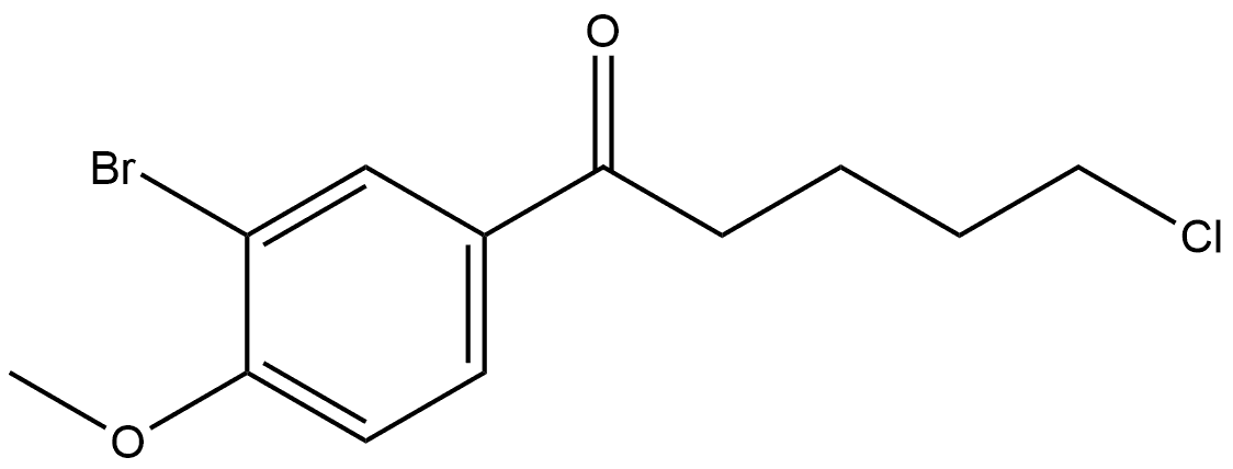 1-(3-Bromo-4-methoxyphenyl)-5-chloro-1-pentanone Structure