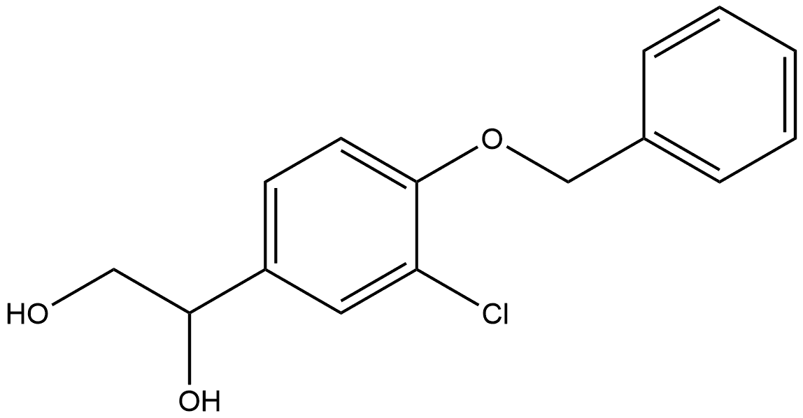 1-[3-Chloro-4-(phenylmethoxy)phenyl]-1,2-ethanediol Structure