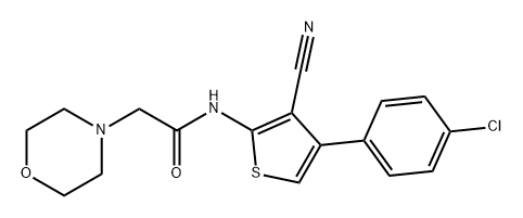 4-Morpholineacetamide, N-[4-(4-chlorophenyl)-3-cyano-2-thienyl]- Structure