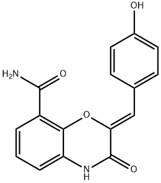 2H-1,4-Benzoxazine-8-carboxamide, 3,4-dihydro-2-[(4-hydroxyphenyl)methylene]-3-oxo-, (2Z)- Structure