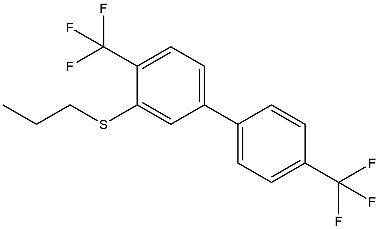 3-(Propylthio)-4,4'-bis(trifluoromethyl)-1,1'-biphenyl Structure