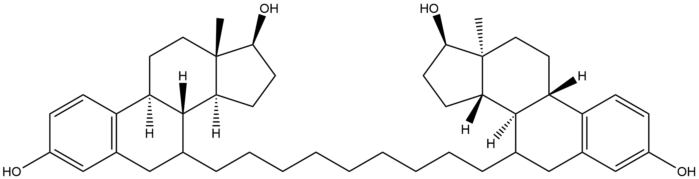 Estra-1,3,5(10)-triene-3,17-diol, 7,7'-(1,9-nonanediyl)bis-, (17β)-(17'β)- Structure