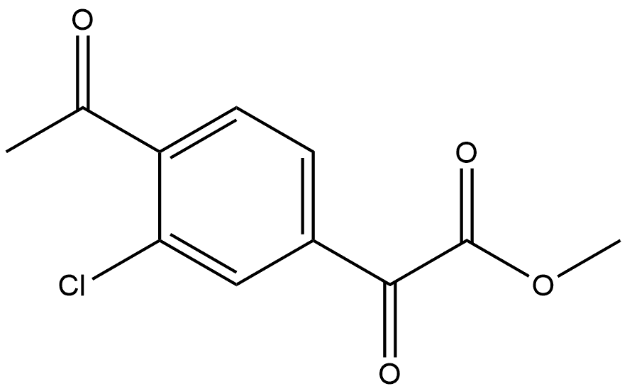 Methyl 4-acetyl-3-chloro-α-oxobenzeneacetate Structure